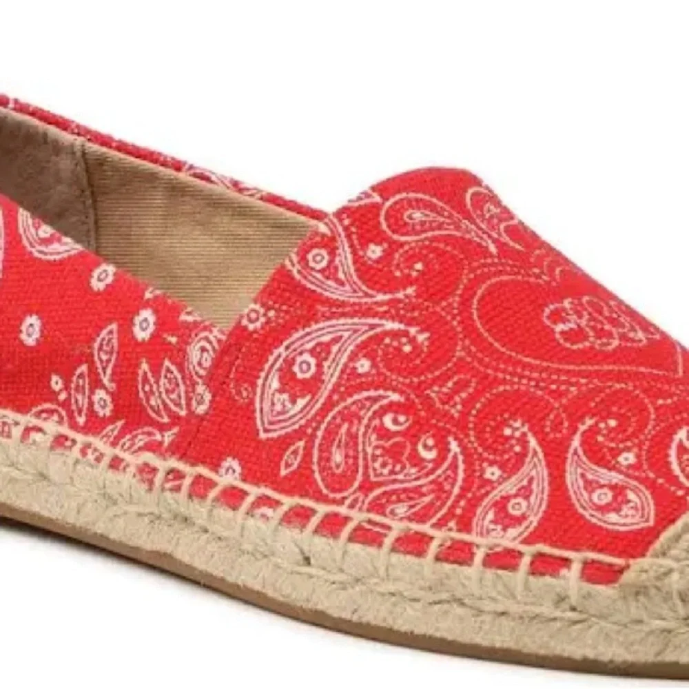 Ralph Lauren Cameryn III Bandana Print Canvas Espadrilles ~ Size 11 💛🍄